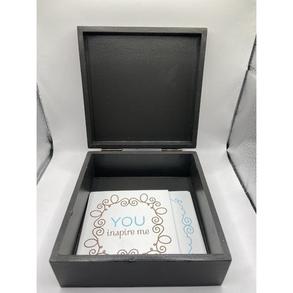 Wooden Box Keepsake Gift Quote Cards Love Letter Let Your Heart Guide You Saying - Picture 2 of 7